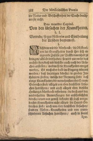 Cas neundte Capitel. Von dern Ursachen der Krankcheiten