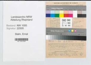 Entnazifizierung Ernst Stahr, geb. 15.08.1891 (Schulrat)