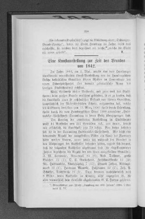 Eine Kunstaustellung zur Zeit des Brandes von 1842.