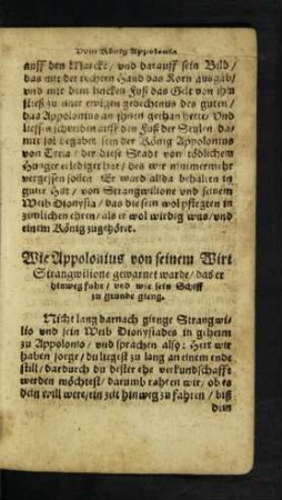 Wie Appolonius von seinem Wirt Strangwilione gewarnet warde ...