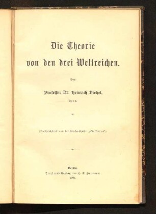 Die Theorie von den drei Weltreichen