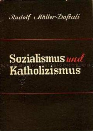 Streitschrift über das Verhältnis zwischen Sozialismus und Katholizismus