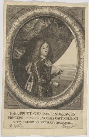 Bildnis von Philippus Hassiae Landgravius