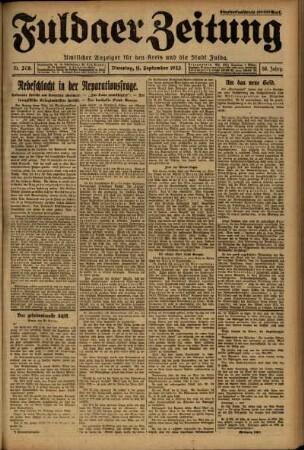 Ausgabe vom Dienstag, den 11. September 1923.
