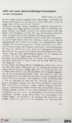 Justi und seine Sachverständigen-Kommission