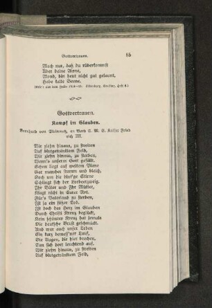 [Gottvertrauen., Soldatentod.]