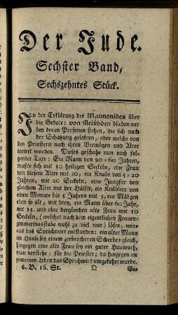 Sechszehntes Stück.