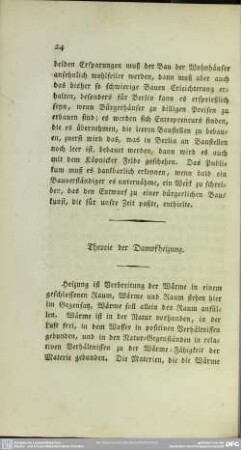 Theorie der Dampfheizung