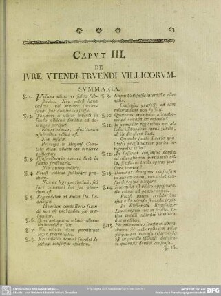 Caput III. De Jure Utendi Fruendi Villicorum