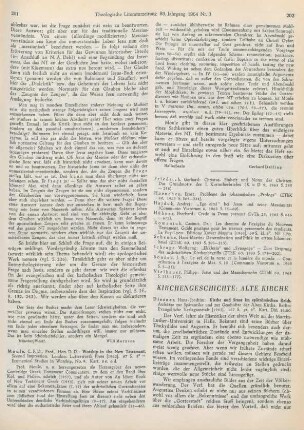 202-204 [Rezension] Diesner, Hans-Joachim, Kirche und Staat im spaetroemischen Reich