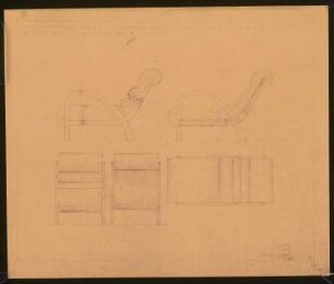 Werkbund-Ausstellung, Stuttgart-Weißenhof Einfamilienhaus Typ C 7: Wohnzimmer: Lehnstuhl A 1:10