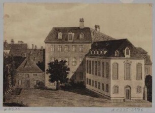 Blatt 42 aus "Dresdens Festungswerke im Jahre 1811" vor der Demolierung: Blick von der Bastion Jupiter auf Baugefangenen-Kirche, Palais Loß Reformierte Kirche