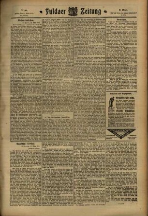 Zweite Ausgabe vom Freitag, den 24. März 1911.
