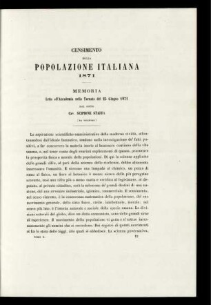 CENSIMENTO DELLA POPOLAZIONE ITALIANA