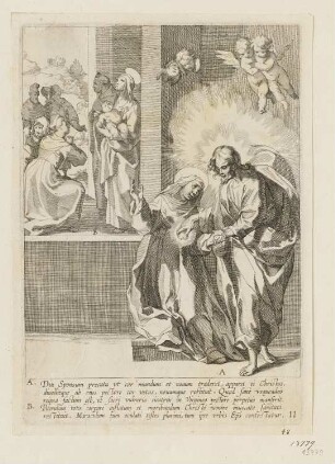 Heilige Katharina von Siena tauscht ihr Herz mit dem von Christus, Blatt 11 der Folge "Leben und Wunder der heiligen Katharina von Siena"