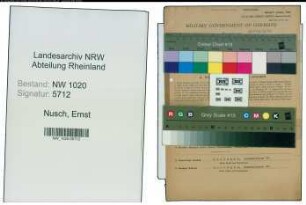 Entnazifizierung Ernst Nusch , geb. 10.07.1912 (Vertreter)