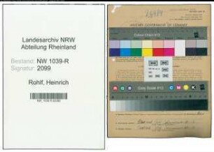 Entnazifizierung Heinrich Rohlf , geb. 17.10.1883 (Kohlenhaendler)