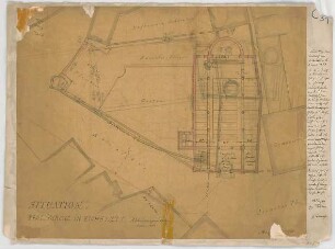 Thiersch, August ; Eichstätt (Bayern); Ev. Kirche und Pfarrhaus - Lageplan