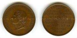 Medaille auf Schillers Mitgliedschaft in der Akademie gemeinnütziger Wissenschaften Erfurt