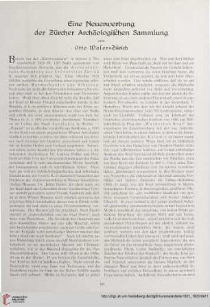 3/4: Eine Neuerwerbung der Zürchner Archäologischen Sammlung