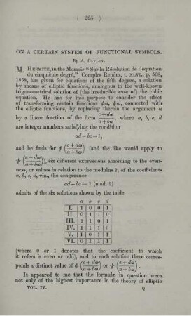 On a certain system of functional symbols.