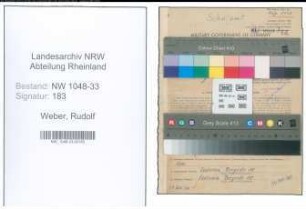 Entnazifizierung Rudolf Weber , geb. 06.06.1908 (Lehrer)