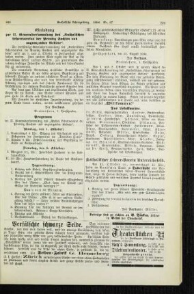 Katholischer Lehrer-Verein Untereichsfeld : [Versammlung am 17. Oktober in Duderstadt]