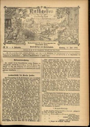 Ausgabe vom Sonntag, den 15. Juli 1894.