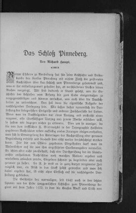 Das Schloß Pinneberg.