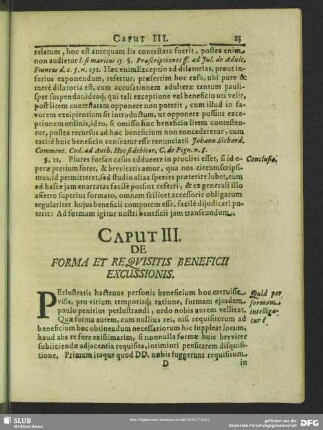 Caput III. De Forma Et Requisitis Beneficii Excussionis