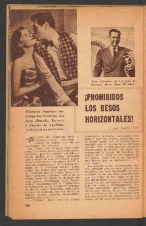 ¡Prohibidos los besos horizontales!
