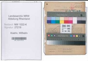 Entnazifizierung Wilhelm Koehn , geb. 15.12.1906 (Ingenieur)