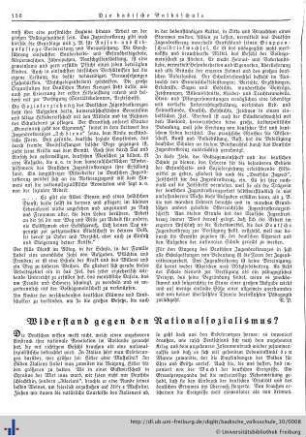 Widerstand gegen den Nationalsozialismus?