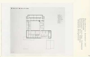 Kunstmuseum (Diplomarbeit bei Kurt Dübbers): Grundriss Obergeschoss 1:200