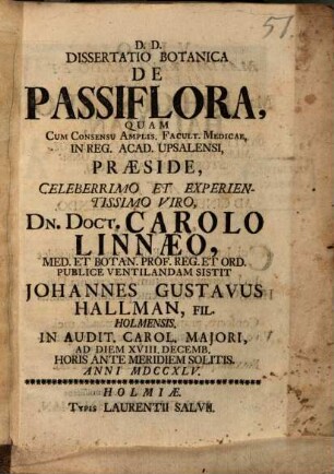 Diss. bot. de Passiflora