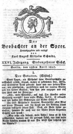 17. Stueck, 23. April 1827