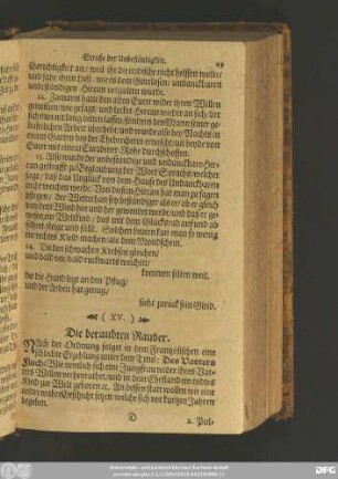 (XV.) Die beraubten Rauber.