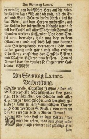 Am Sonntag Laetare.