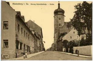Marienberg. Herzog - Heinrich - Straße - Kirche