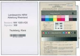 Entnazifizierung Klara Teuteberg , geb. 01.11.1904 (Diakonisse)