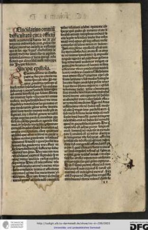 Reverendissimo in Christo patri ac suo pre ceteris domino speciali domino P. divina providentia episcopo Albiensi.,vester humilis famulus Bernhardus...