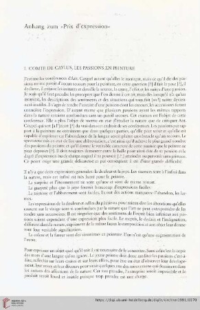 I. Comte de Caylus, les passions en peinture