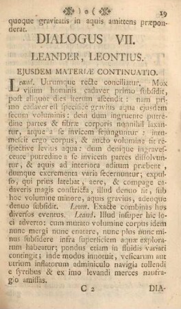 Dialogus VII. Leander, leontius.