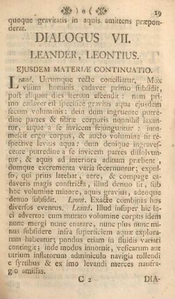 Dialogus VII. Leander, leontius.