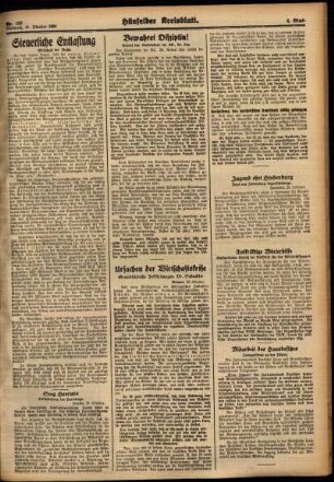 Zweite Ausgabe vom Mittwoch, den 31. Oktober 1934.