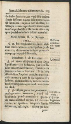 Punctum I. de Genere