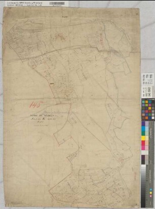Mairie de Merken, Gemeinde Merken und Mariaweiler-Hoven und Merken teilweise, Section E dite de Hofen. 1: 2500 (alte Urkarte)
