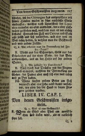 Liber IV. Von denen Geschwulsten /..