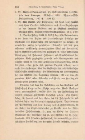 182-184 [Rezension] Ibn-Gabirol, Šelomō Ben-Yehûdā, Avencebrolis (Ibn Gebirol) Fons vitae