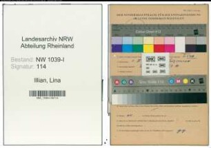Entnazifizierung Lina Illian , geb. 01.03.1897 ()